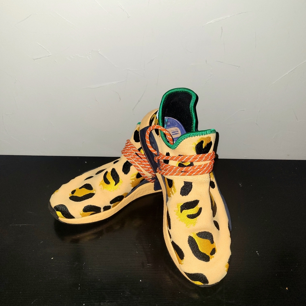 Pharrell x adidas NMD Human Race Animal Print Pulse Amber Shoes Size 11